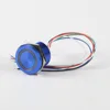 16mm Red-Blue dual color illuminated push button switch with wires flying leads