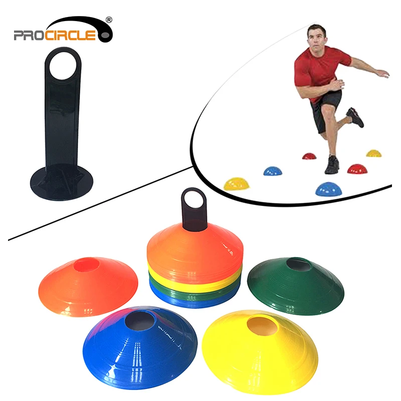 

ProCircle Sports Training Agility Cone Football Equipment Soccer Disc Cones, Orange, yellow, white, green, red and various