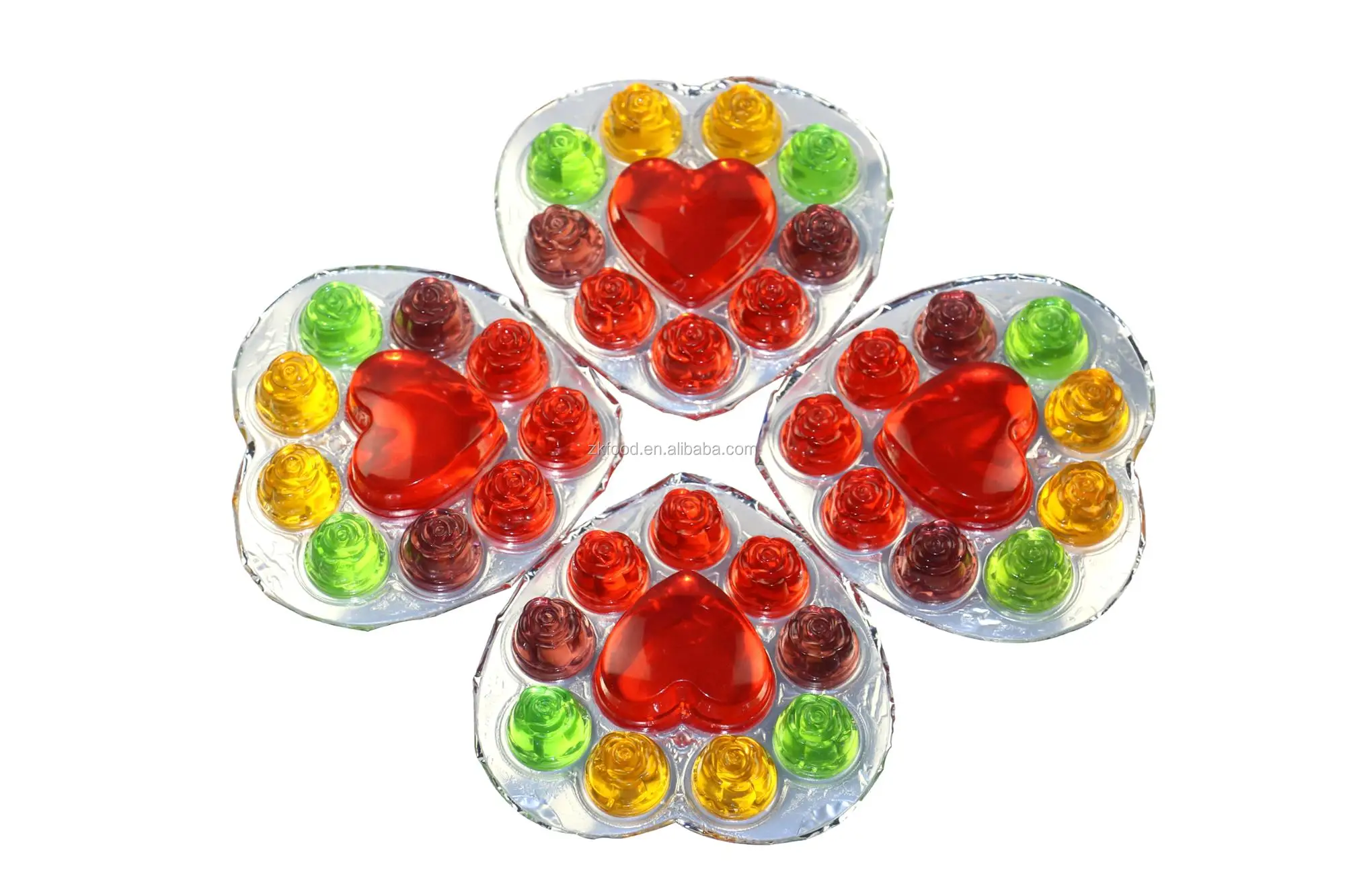 Halal Food Well sold rose shape heart shape Halal Jelly, View Halal