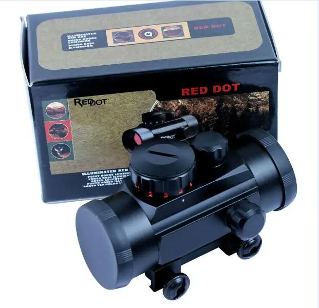 

Tactical 1X30 Green / Red Dot Sight 5 MOA Reticle Scope w/ 20mm Rail Mount, Black
