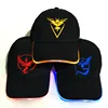 Pure Cotton Polemon GO 3D Embroidered Baseball Caps Hats With LED Light Flashing