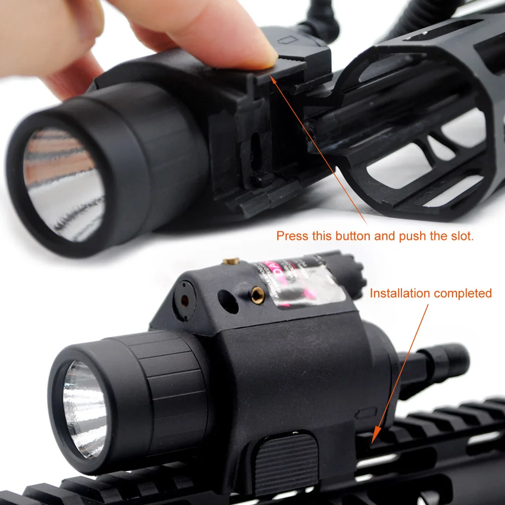 
New tactical Red Dot Laser & LED Torch Flashlight Torch Sight Scope for Rifle/Gun with Hunting Mount Rail 