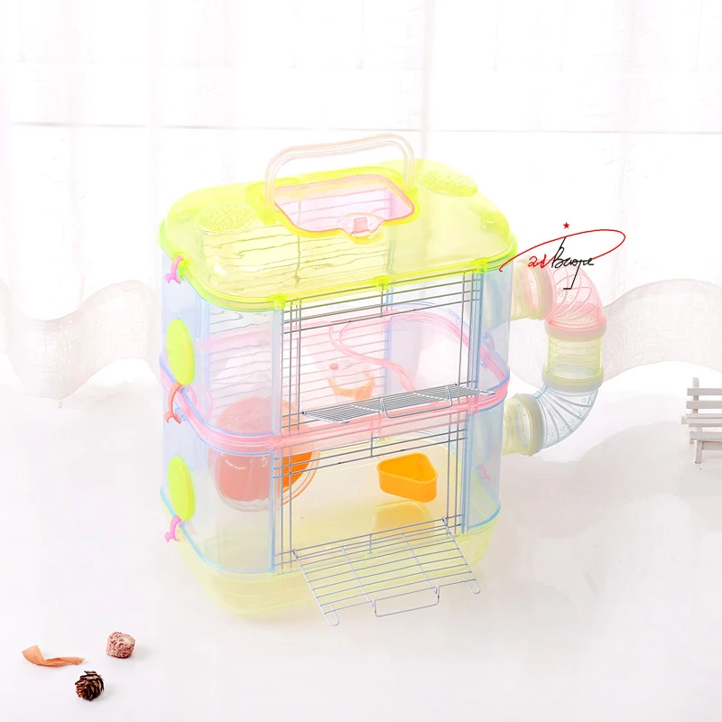 Transparent Hamster Cage,Multi-layer Pet Cage Pp Material Traveling ...