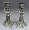 zinc alloy single candle stick holder with luxury crown shape base