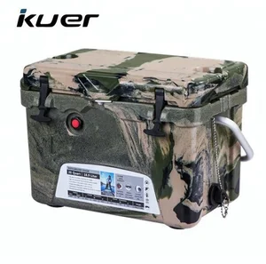 Image of wholesale aluminum handle 20QT rotomolded plastic cooler box from Kuer