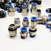 PC model brass material Push in fittings for pneumatic hose