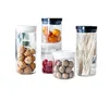 Clear Kitchen Canisters Glass Storage Jar for Dry Food Coffee Bean Tea Nuts Cookie Candy