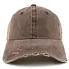 Distressed design accept own logo frayed baseball caps