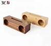 Natural Hand Crafted Beech Speaker for Smart Phone , Wood Speaker Phone Stand Craft