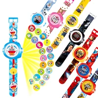 

hot products marvel heroes shape kids wrist watch cartoon children's digital watches cartoon 3D projection image wids watch