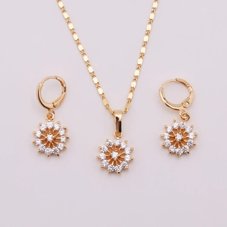 Set Anting Anting Kalung Emas 2 Gram Wanita Set Anting Anting Dengan