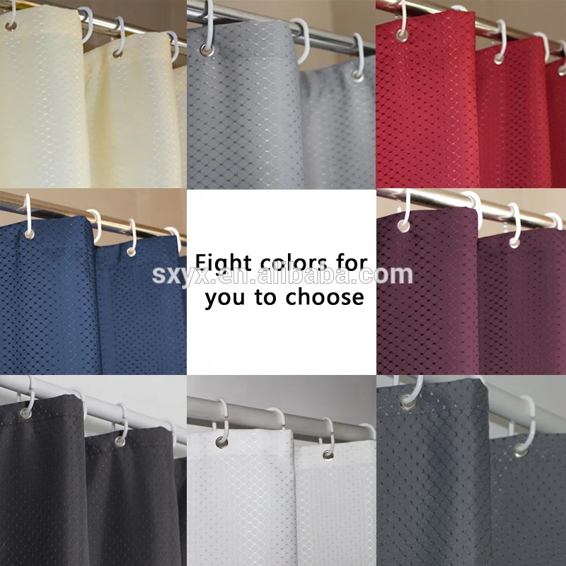 Hotel Quality Waffle Weave Shower curtain Mildew Free Water Resistant Bathroom Curtain custom shower curtain 72x72inch
