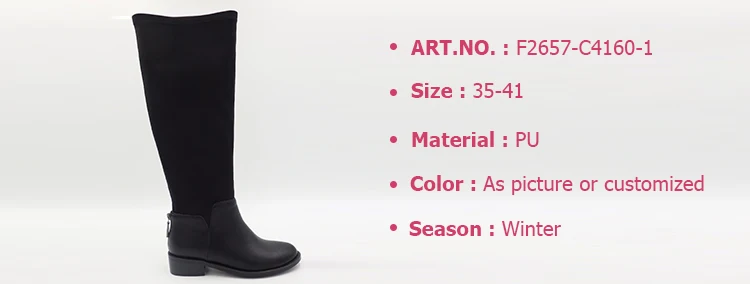 Ladies Casual Flat Black Rubber Female Official Supplier Design Women Sexy Pu Leather New Fashion 2021 Chinese Black Boots Shoes