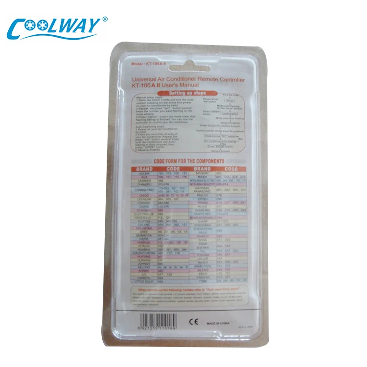 Factory Supplies High Quality A/C Air Conditioning Universal Remote Control Wholesale Split Units Universal Ac Control System