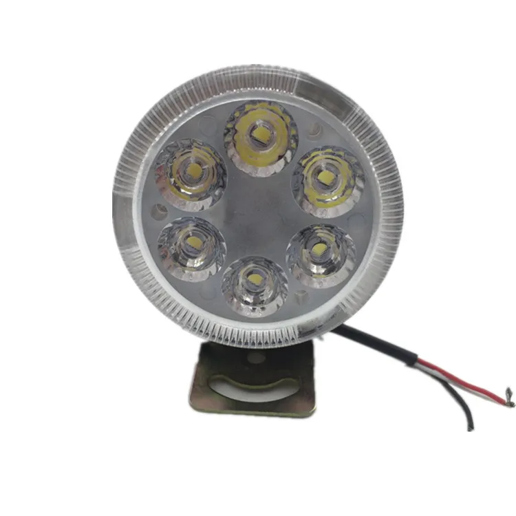 Faro de motocicleta de 6 LED con luz LED de 12 V de anillo múltiple para motocicleta y motocicleta Faro de motocicleta de 18 w LED