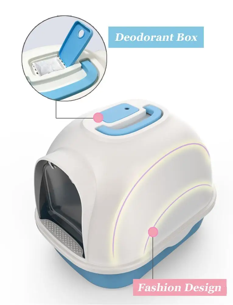 
waterproof hooded cat litter pan cat litter box cat toilet 