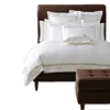 Yalan Wholesale Super Luxury four five star hotel style white grey bedding set bed sheet with line embroidery modern design