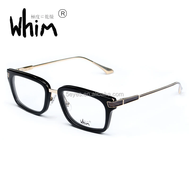

WHIM Myopia Frame Glasses Handmade Titanium Temple Acetate Glasses, Custom colors