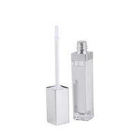 

Silver private label 8g empty containers with led light and mirror, 8ml empty lip gloss glitter packaging