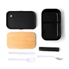 Black non microwave kid food storage tray containers lunchbox