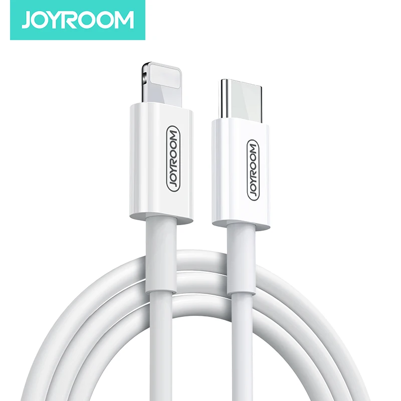 

JOYROOM type c to lighting phone pd charging data cable, White