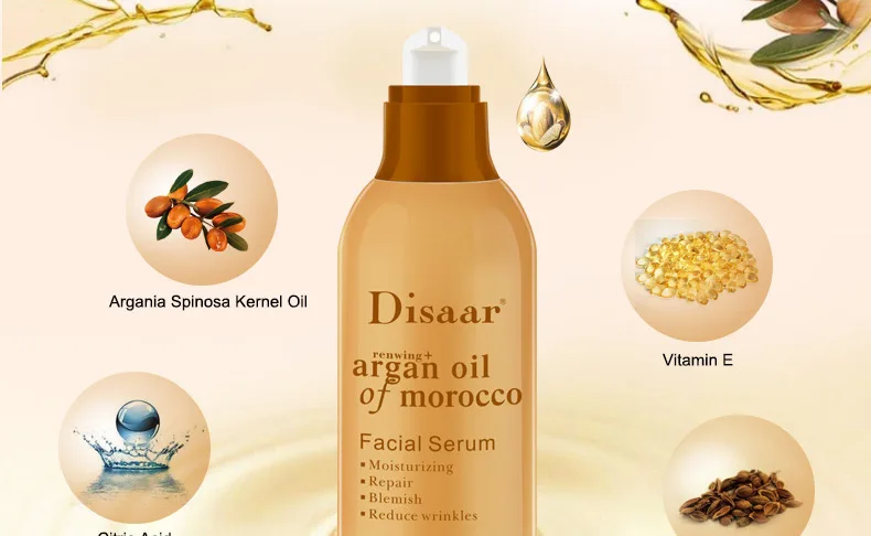 Disaar Skin Care Moisturizing Repair Blemish Anti Wrinkle Morocco Argan Oil Serum
