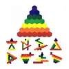 Low price stock wooden polygon honeycomb originalityn changeable folding education wooden toys