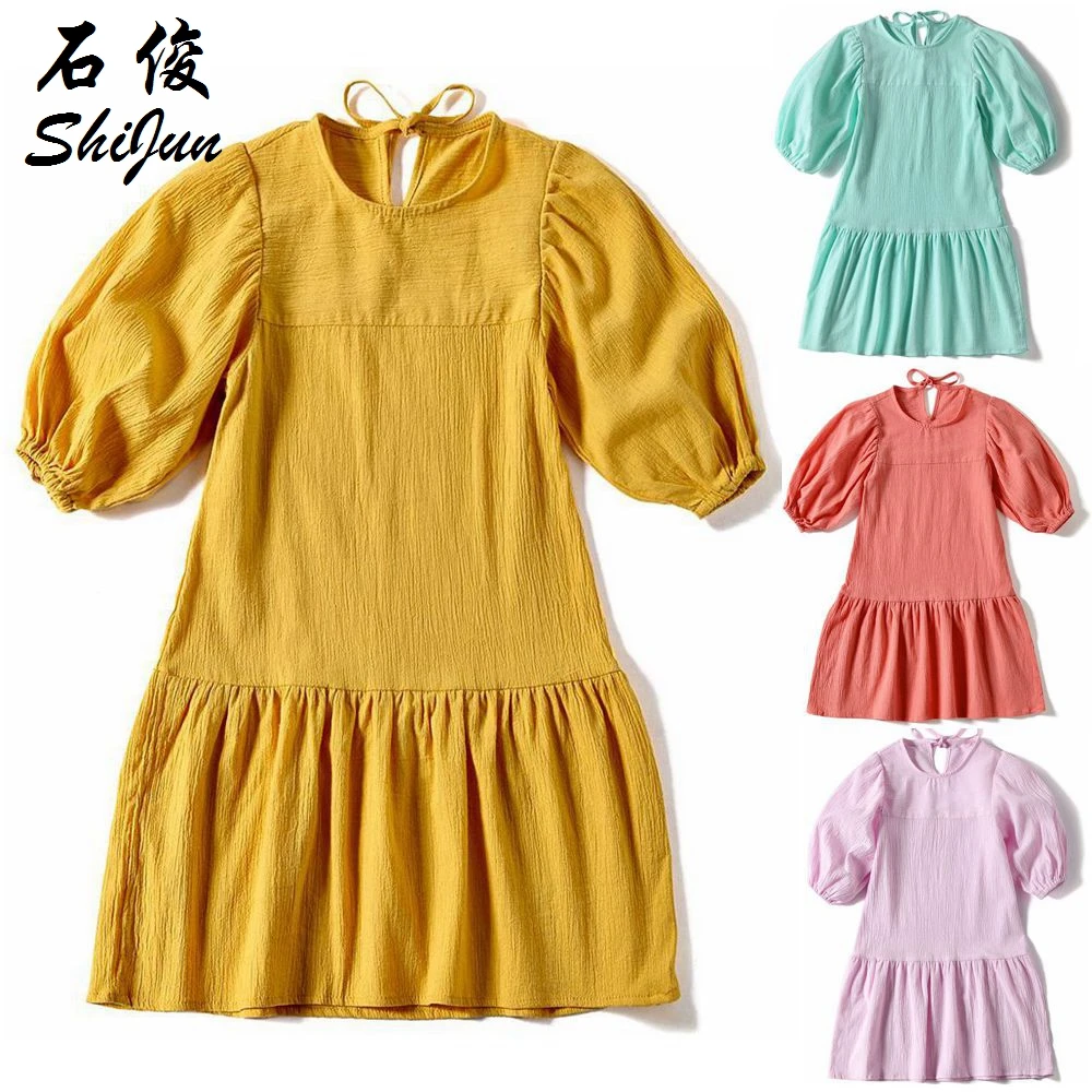 

ShiJun Lantern Sleeve Retro Long Girls Dress Teenage Girls Dress, N/a