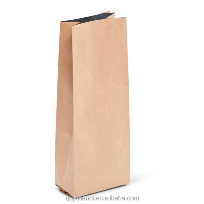 
Qingdao JTD manufacturer custom craft paper 4 side seal plain coffee pouch bags 
