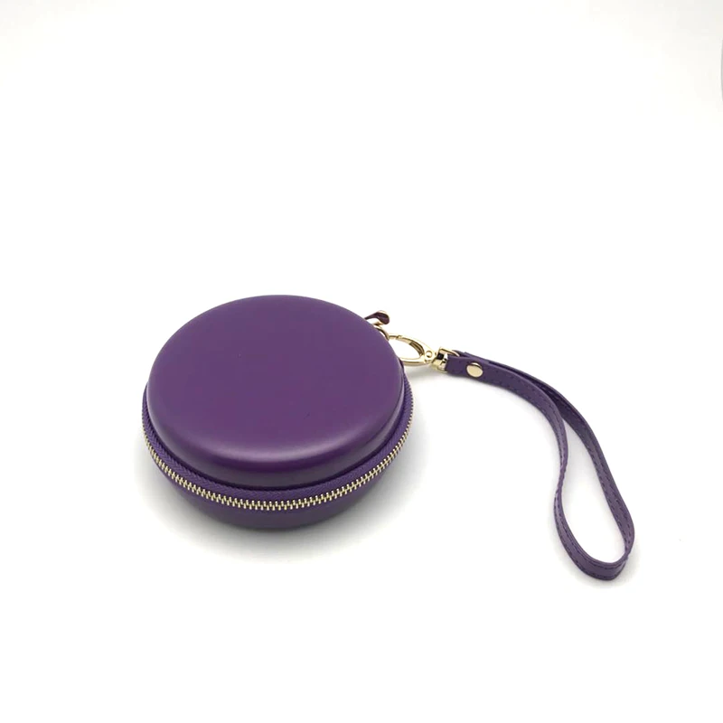 

Purple Round Shape 20 Pieces Essential Oil Roller Bottle PU Travel Carrying Case Makeup Cosmetics Storage button Bag