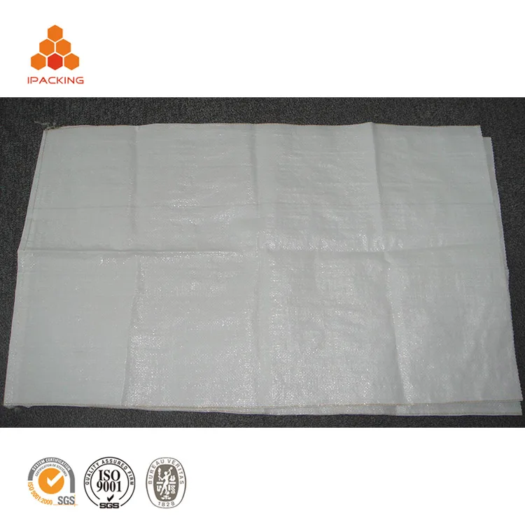 
50kg transparent empty plastic feed sack 20kg polypropylene woven bags 25 kg 50 kg with custom design 