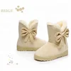 Plus Size 35-42 Women Ankle Thicker New Snow Boots Bowtie Cow Muscle 4 Colors Autumn Winter Warm Flock Shoes