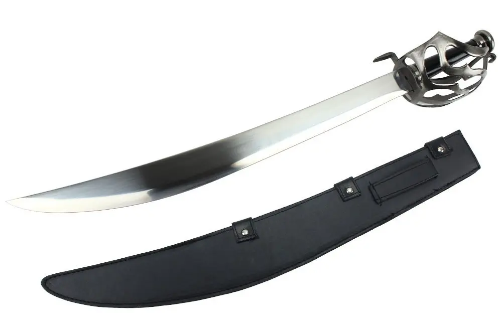 Wuu Jau L-5545 Pirate Sword with Sheath, 37", Black. 