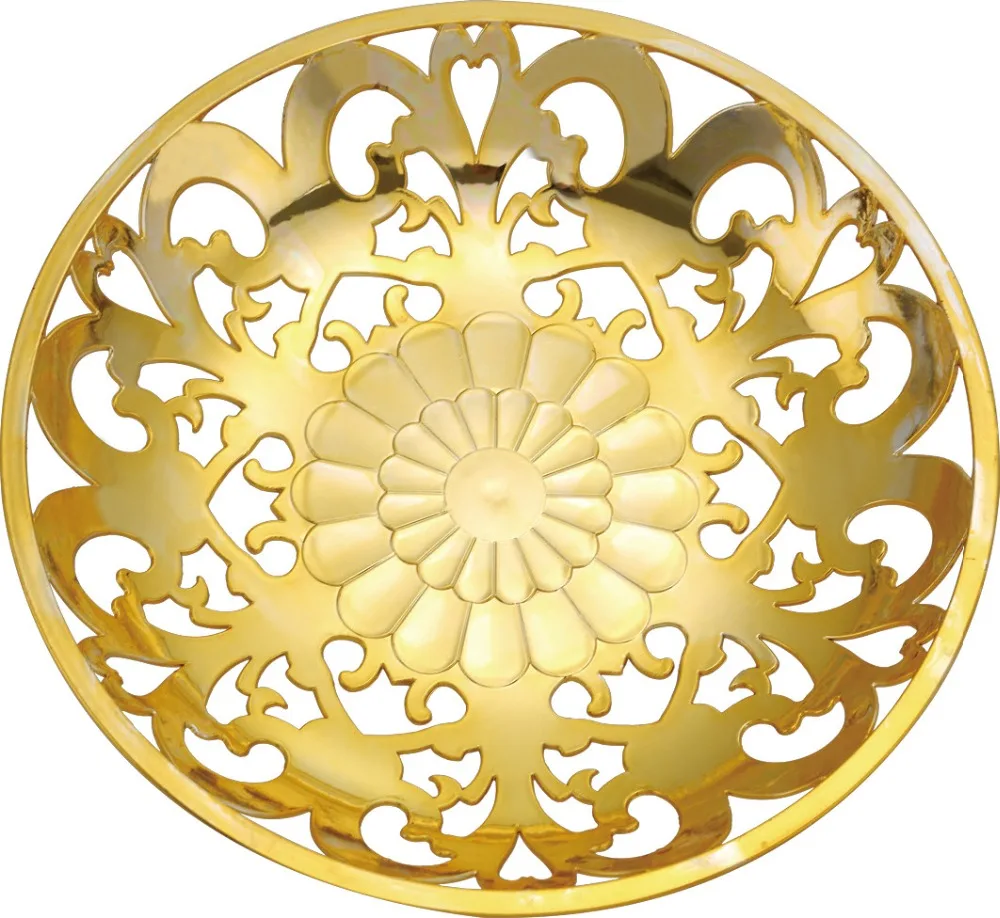 Wedding promotional plastic gold plated tray