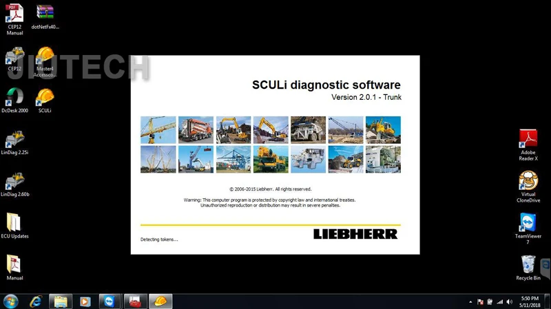 excavator truck diagnostic tool for LIEBHERR DIAGNOSTIC KIT Construction vehicle With T420 laptop Liebherr Diagnostic Software