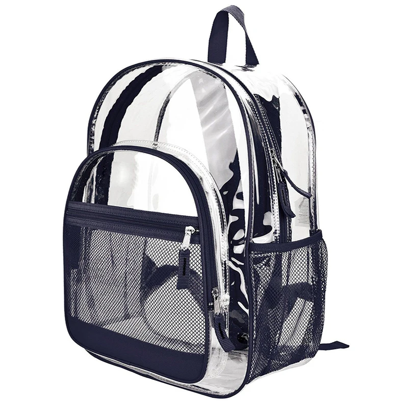 Wholesale School Children Transparent Clear Pvc Backpack Girls Red