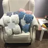 New TEC 100 polyester melange yarn fabric sherpa fleece throw blanket