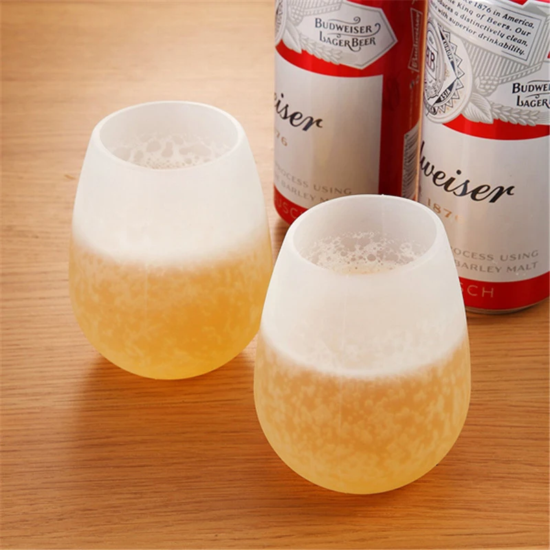 Cunite Wholesale Custom Silicone Wtaer Cup Travel Camping Silicone Wine Glass