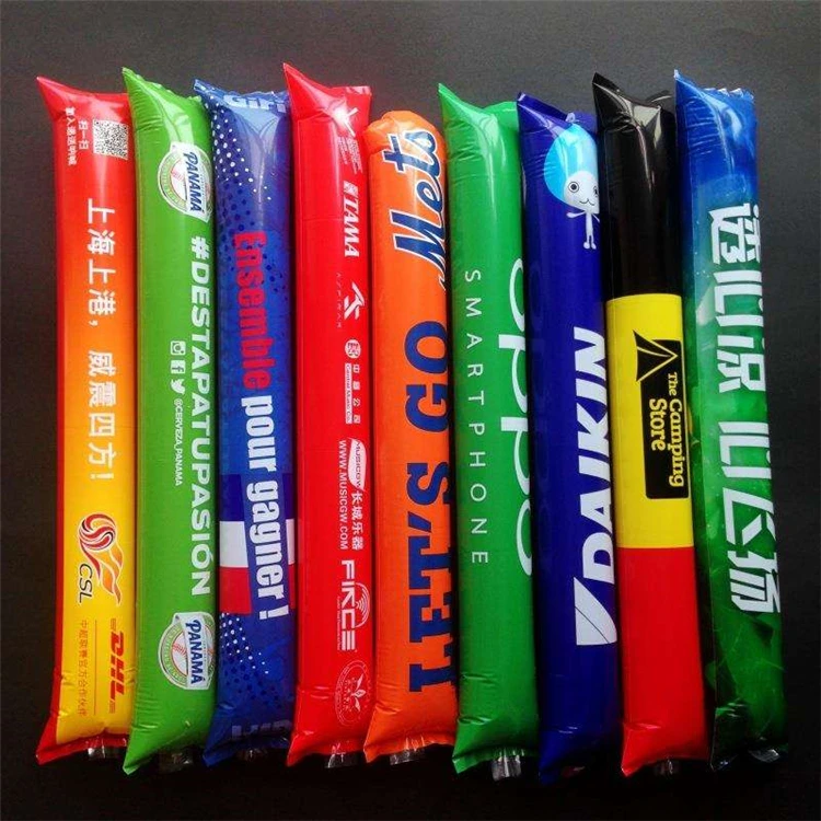 
Custom Printing Ballon Bang bang cheering Inflatable clapper sticks 