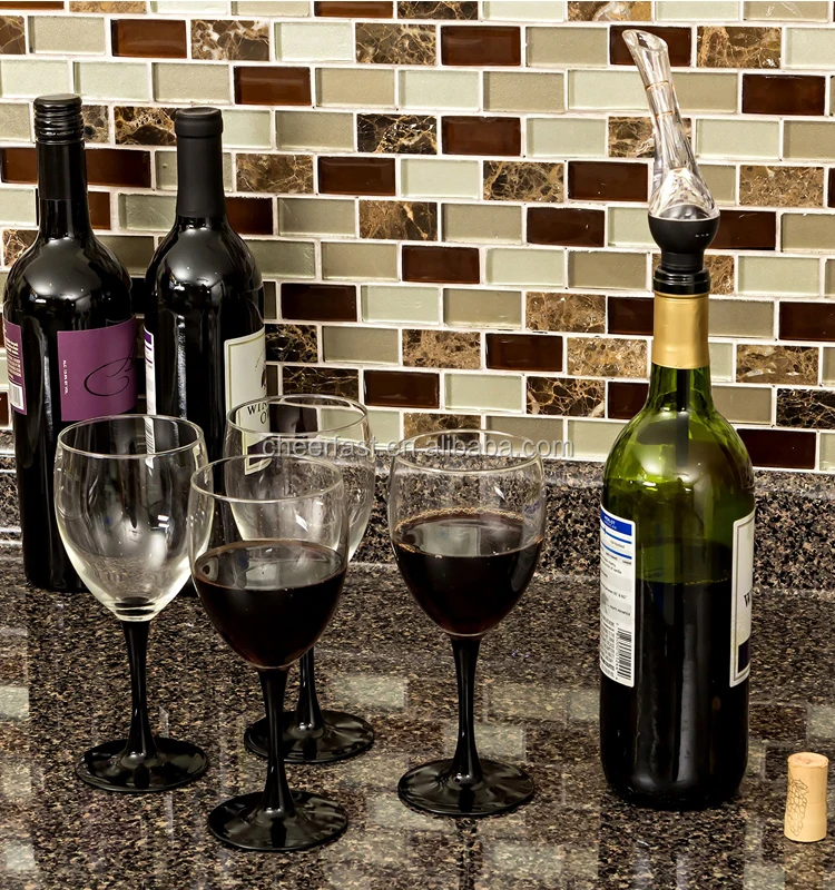 Portable Top Wine Aerator And Plastic Pour Spout Clean Acrylic Material Red Wine Bottle Instant