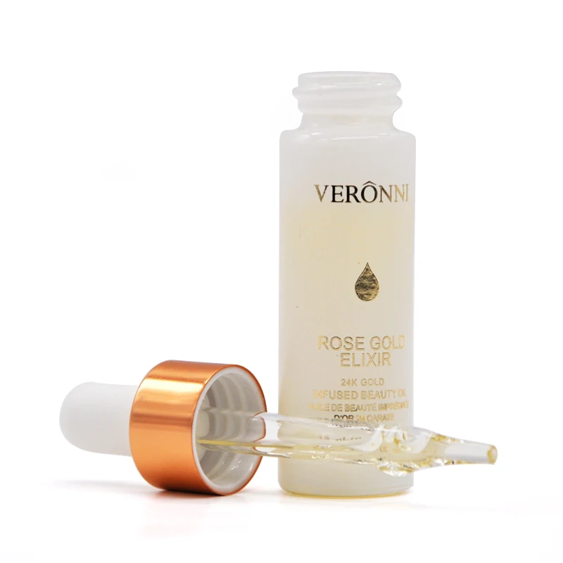 

VERONNI Wholesale Essential Oil Gold Rose 24k Elixir Skin Care Make Up Oil, Same as picture