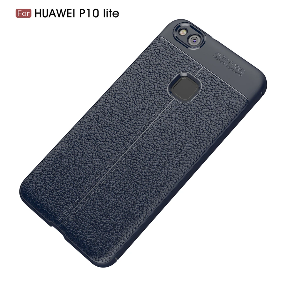 2017 New Design Carbon Fiber Lichee Pattern For Huawei P10 Lite Soft TPU Case For Huawei P10 Lite