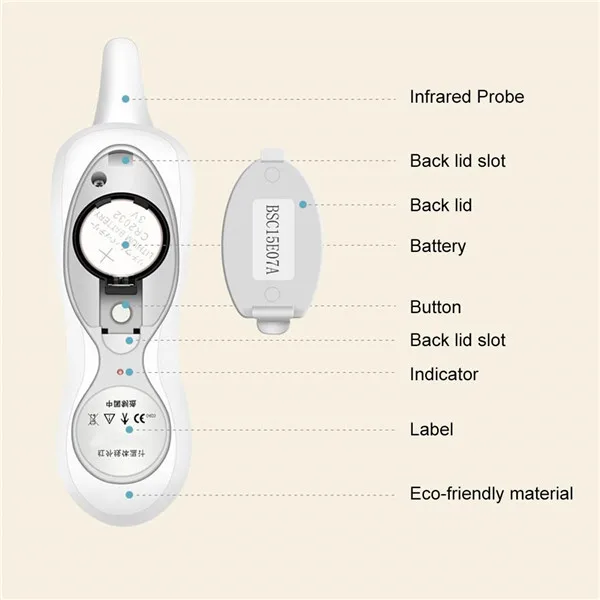 Hot Selling Multifunction Thermometer Skin Touch Baby Adults Forehead and Ear Thermometer Digital Infrared Thermometer