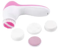 

Waterproof Skin Care Products Deeply Cleaning Silicone Facial Cleansing Brush Battery Operated Spin Brush With 5 Brush heads