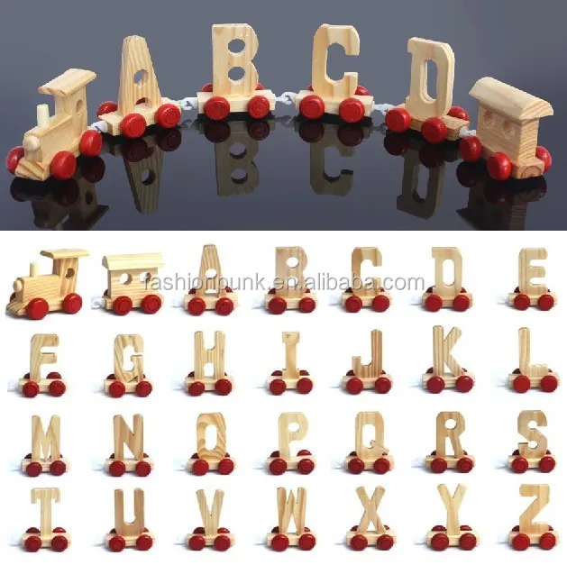
Multifunction educational Children baby toy wooden alphabet train  (60620993868)