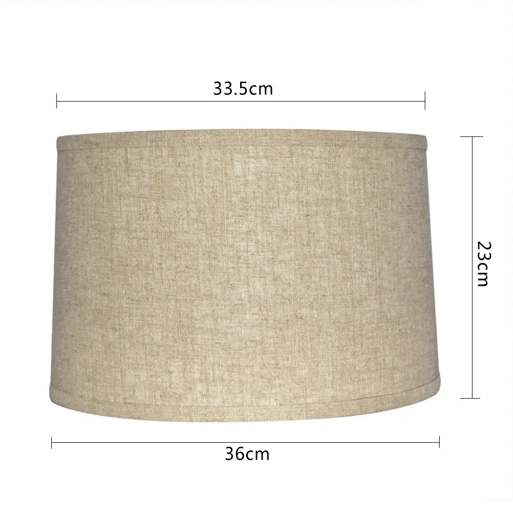 Handmade Empire Drum linen Fabric light cover floor table Lamp shade