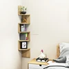 Creative Design Bamboo Wood Wall Mount Corner Shelf Display Shelf