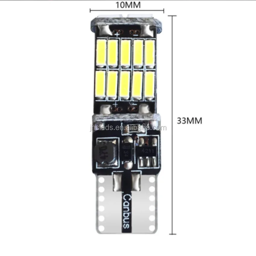 10x T10 LED Lampen CANBUS W5W 501 194 168 2825 - Auto Interieurverlichting, Koepel, Deur, Kenteken - Helder Wit 12V