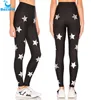 Private Label Women High Waist Fitness Yoga Pants Leggings with Reflective Stars