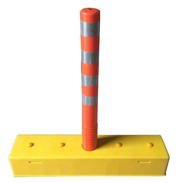 Flexible Plastic Traffic Lane Road Dividers Delineator Post With Base
